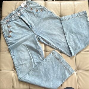 On 34th high-rise wide leg sailor jeans size 12 NWT